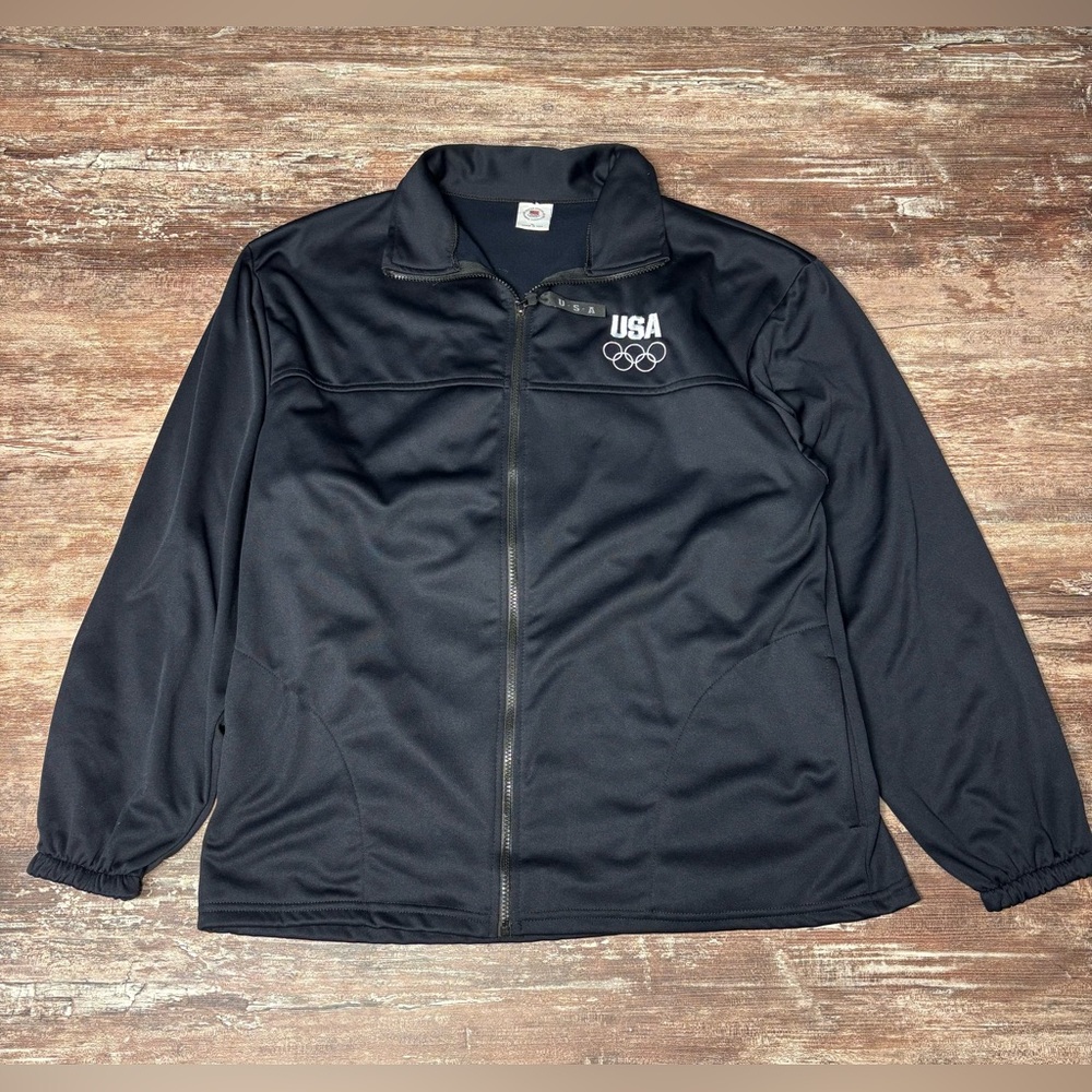 USA Olympic Team | VGUC Performance Jacket Fleece Lightweight Navy, Size XL